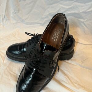 Franco Sarto Women's Shiny Black Loafers